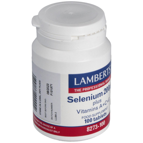 Lamberts Selenio 200Μg + Vitaminas A+C+E 100 Comprimidos