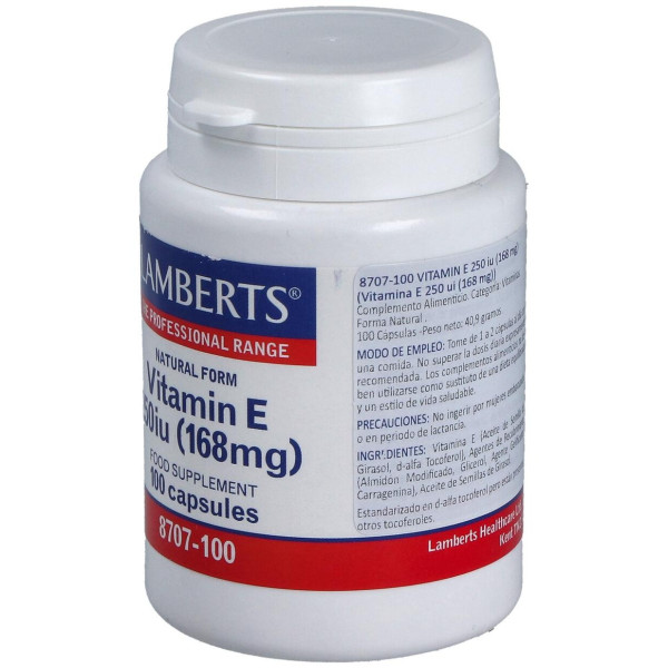 Vitamina E Natural 250 U.I. 100 Cap.