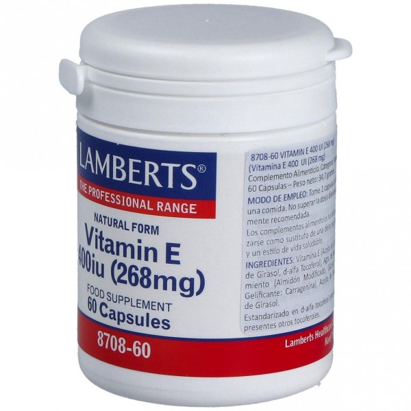 Vitamina E 60 Cap 400Ui 8708 Lamberts
