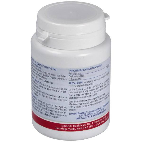 Lamberts Co-Enzyme Q10 30Mg 60Cáps