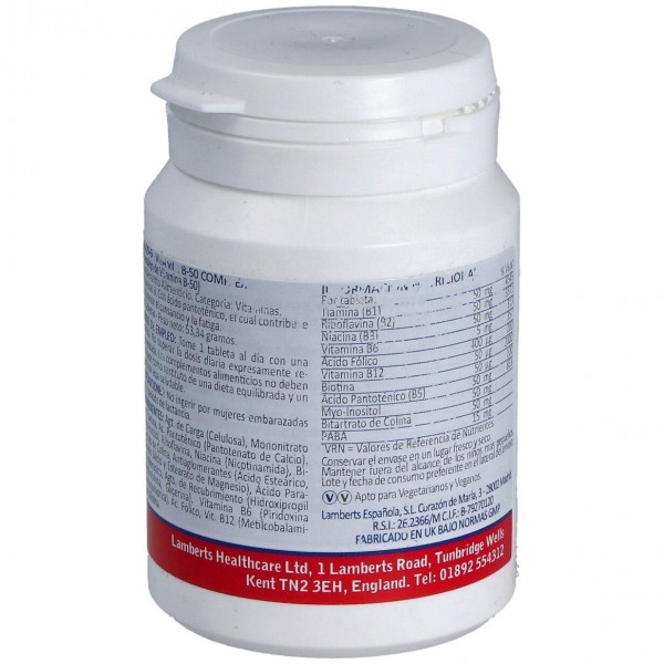 Vitamin B50 Complex 60Tab 8029 Lamberts