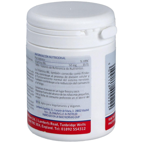 Vitamina B6 50 Mg. 100 Comp.
