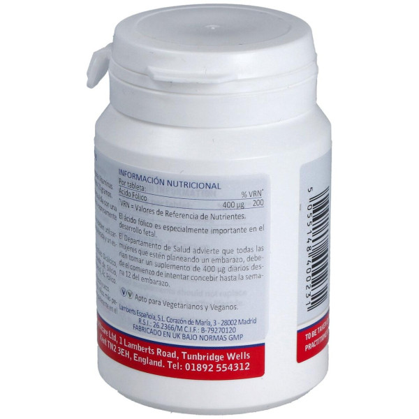Lamberts Ácido Fólico 400G 100 Tabletas
