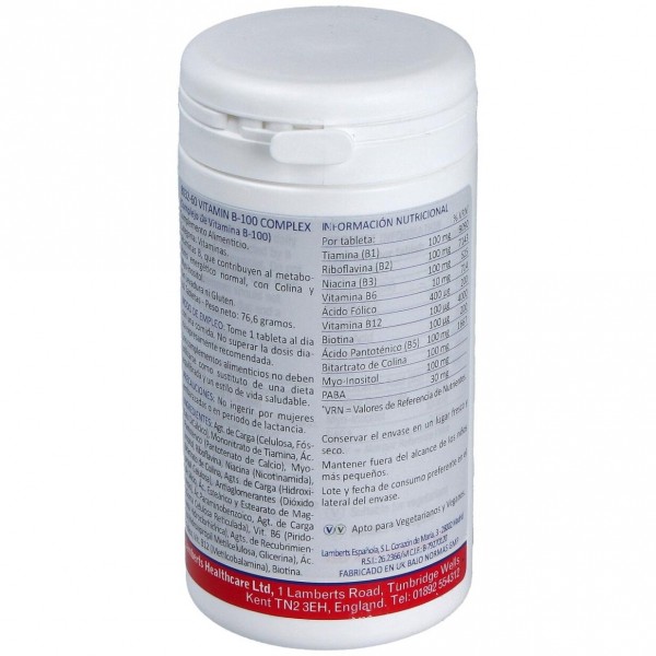 Vitamin B100 Complex 60Tab 8032 Lamberts