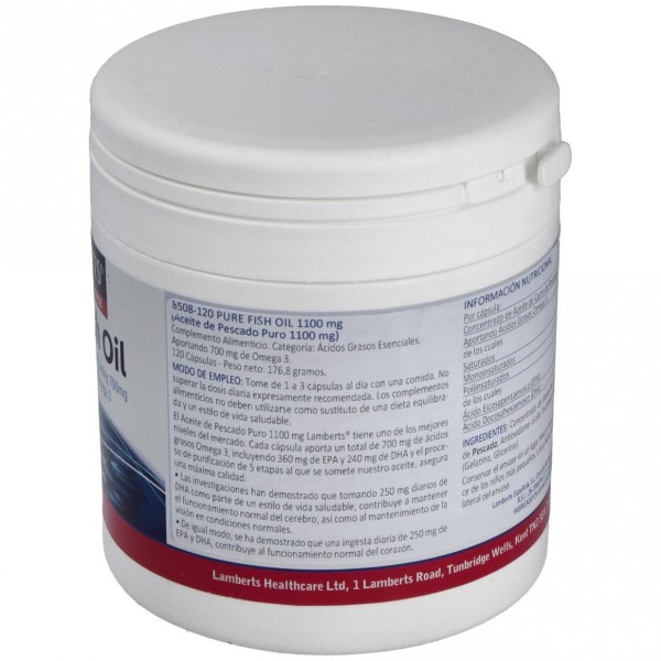 Aceite De Pescado Puro-Omega 3 Alta Pot. 120Perlas
