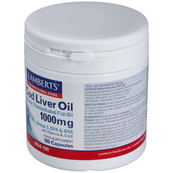 Aceite De Higado De Bacalao 1000 Mg. 180 Cap.