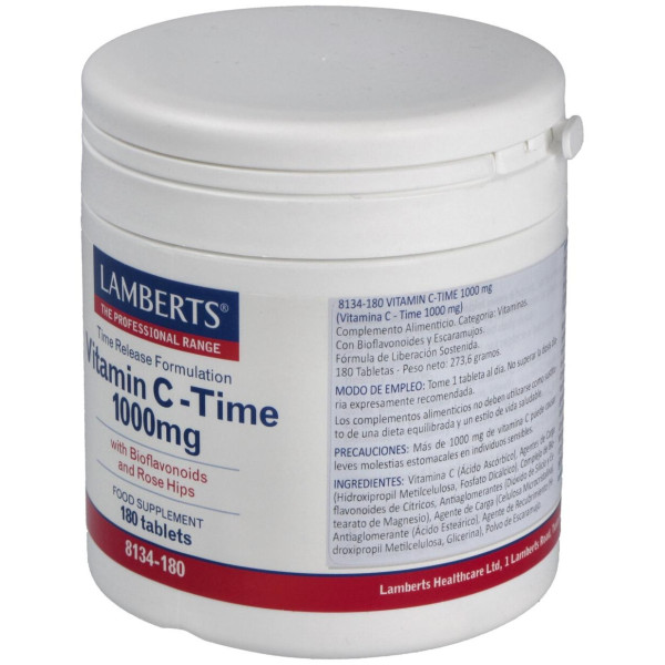 Vitamina C 1000Mg Con Bioflavonoides 180 Cápsulas