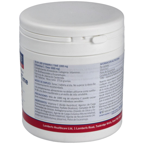 Vitamina C 1000Mg Con Bioflavonoides 180 Cápsulas