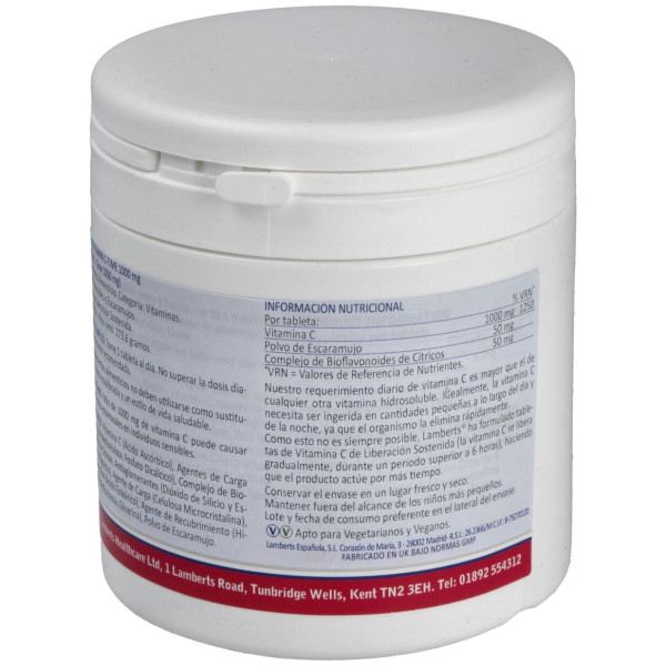 Vitamina C 1000Mg Con Bioflavonoides 180 Cápsulas