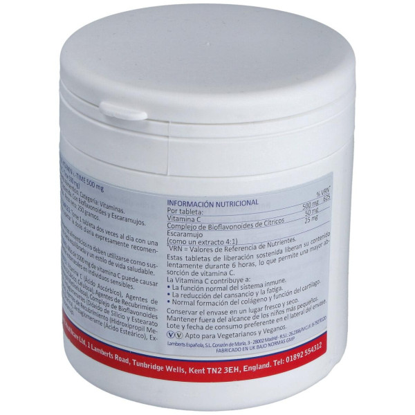Vitamina C 500Mg. Time Lib. Sostenida 250 Comp.