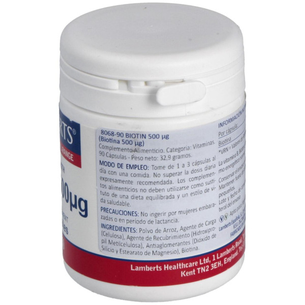 Lamberts Biotin 500Mg 90Cáps