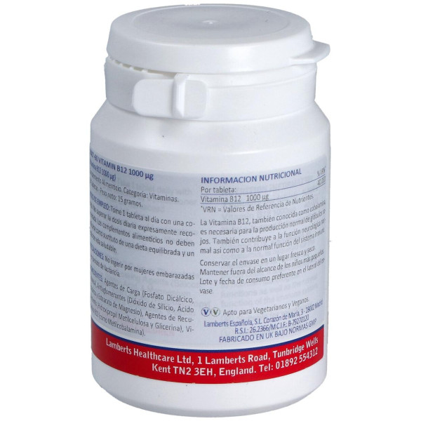 Lamberts Vitamina B12 1000 Mg 60Caps