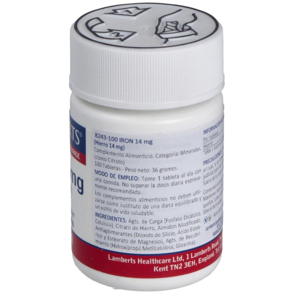 Lamberts Iron 14Mg 100 Tabletas