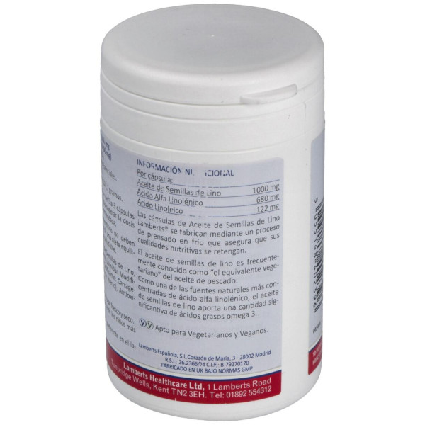 Aceite De Semillas De Lino 1000 Mg. 90 Cap.