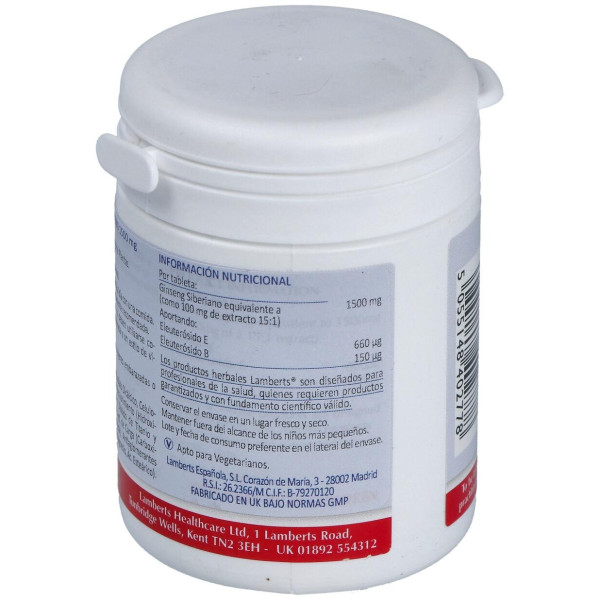 Lamberts Ginseng Siberiano 1500Mg 60 Comp