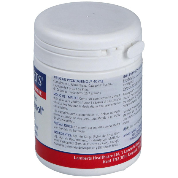 Pycnogenol 40 Mg.(Extracto De Pino Bark) 60 Cap.