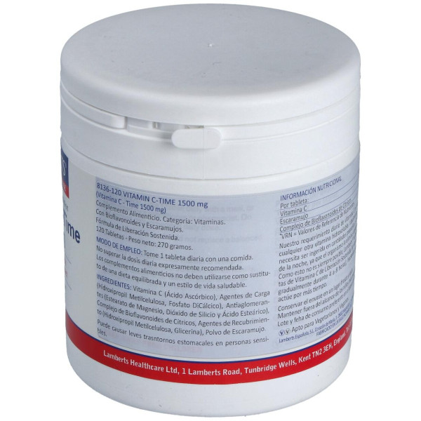 Vit.C 1500Mg Time Liberacion Sostenida 120Comp.