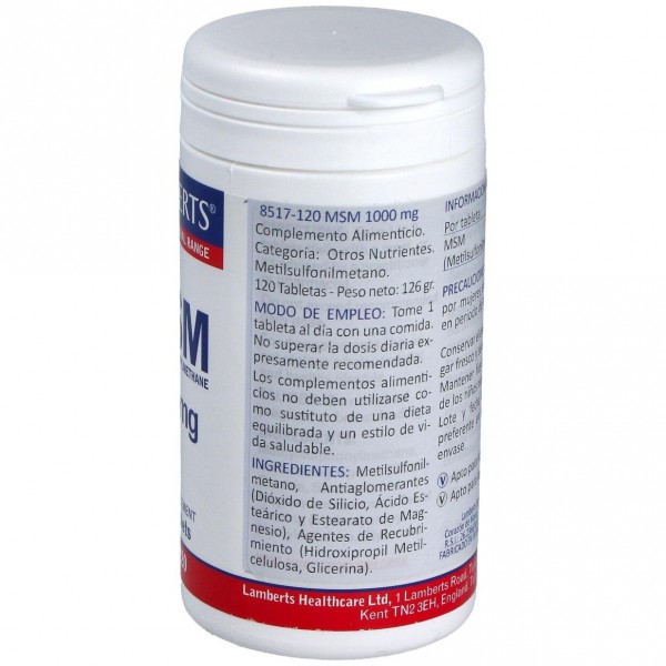 Msm 1000Mg 120 Tablets 8517 Lamberts