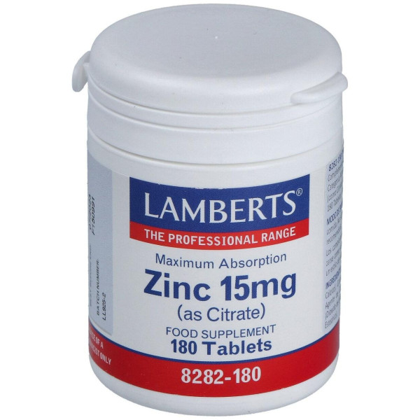 Zinc (Como Citrato) 15 Mg. 180Comp.