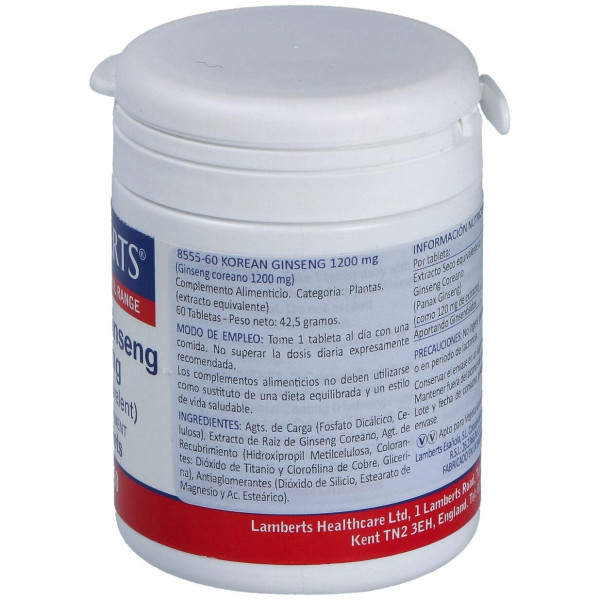 Lamberts Korean Ginseng 1200Mg 60Comp