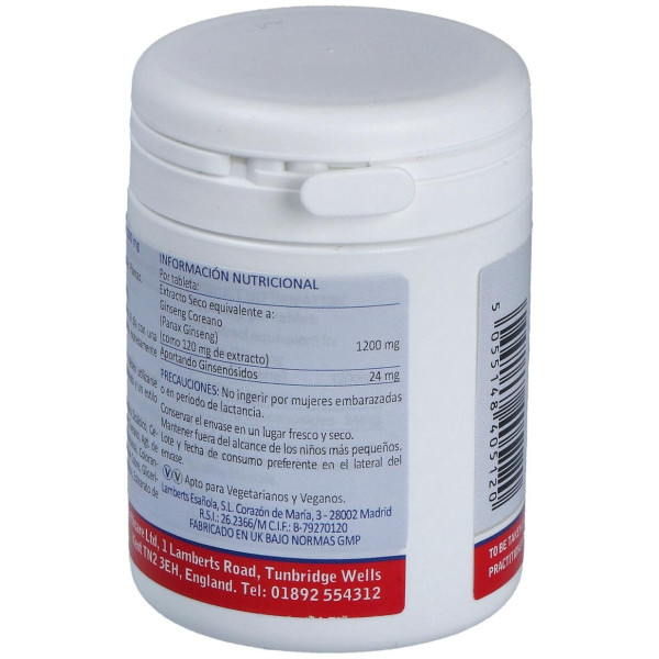 Lamberts Korean Ginseng 1200Mg 60Comp