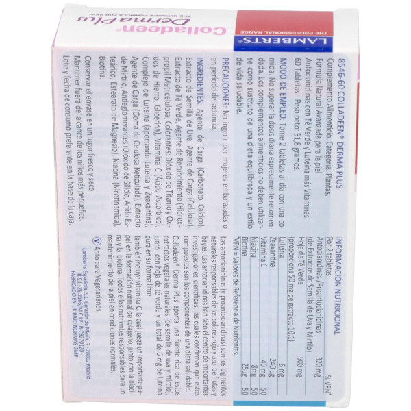 Lamberts Colladeen® Derma Plus 60 Tabletas