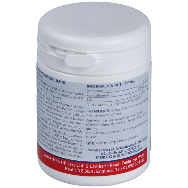 Lamberts Fosfatidil Serina 100 Mg 60 Comp