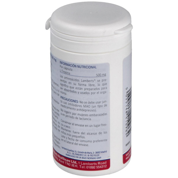 L-Tirosina 500 Mg. 60 Cap.