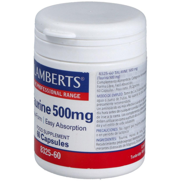 Taurina 500 Mg. 60 Cap.