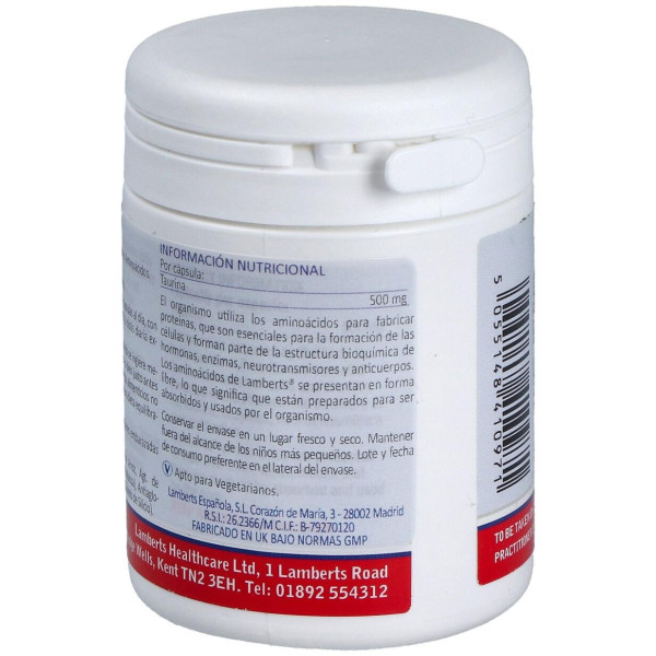Taurina 500 Mg. 60 Cap.