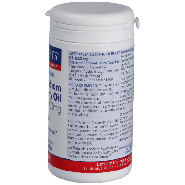 Lamberts Aceite Fruto Espino Amarillo 1000Mg 30 Caps