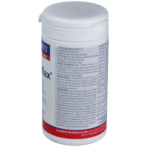 Multi-Max (Vit+Min+Amin) (1Al Dia) 60Comp.