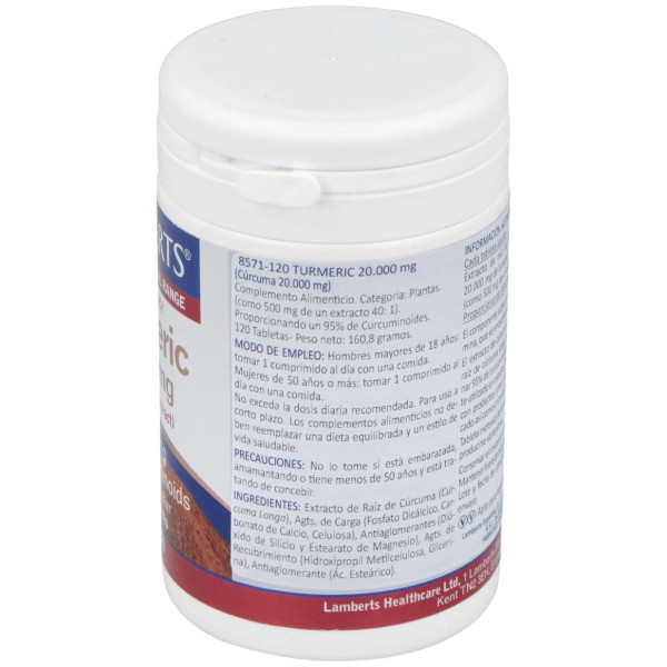 Curcuma 20.000Mg. (95% De Curcumina) 120Comp.