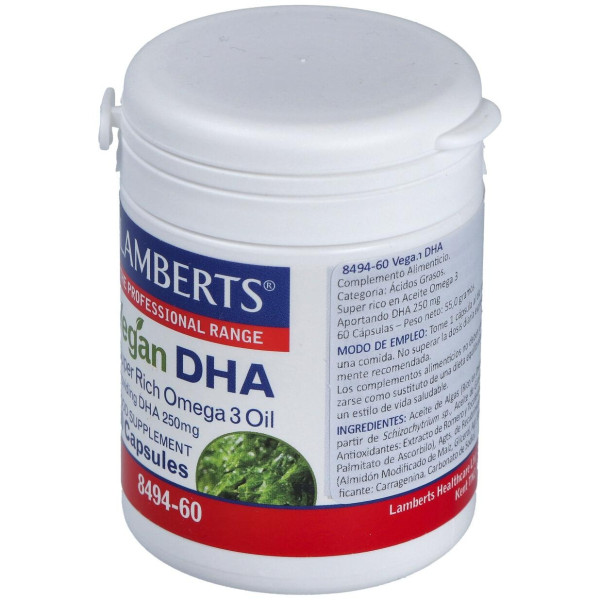 Lamberts Dha Vegano 60 Cápsulas De 250Mg