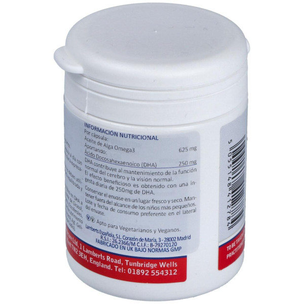Lamberts Dha Vegano 60 Cápsulas De 250Mg