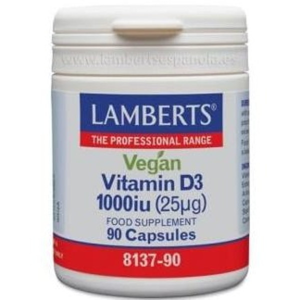 Lamberts Vitamina D3 Vegana 1000 Ui (25 Μg) 90 Cápsulas