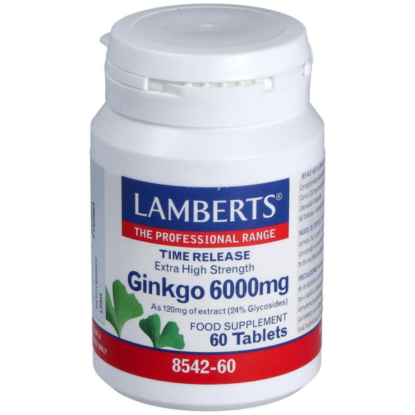 Ginkgo Biloba 6000 Alta Potencia 120Mg. 60Comp.
