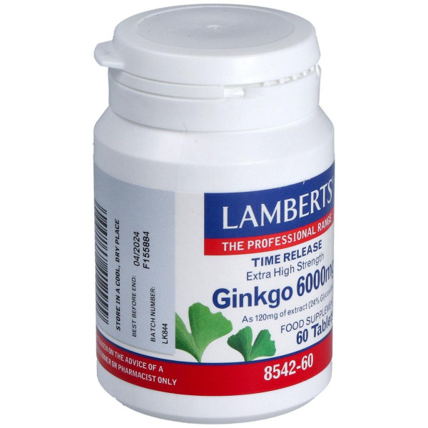 Ginkgo Biloba 6000 Alta Potencia 120Mg. 60Comp.