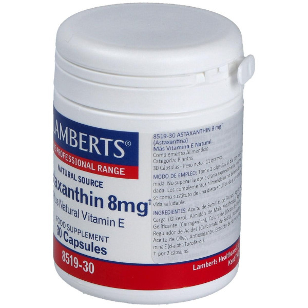 Lamberts Astaxantina 8Mg Con Vitamina E 30Caps