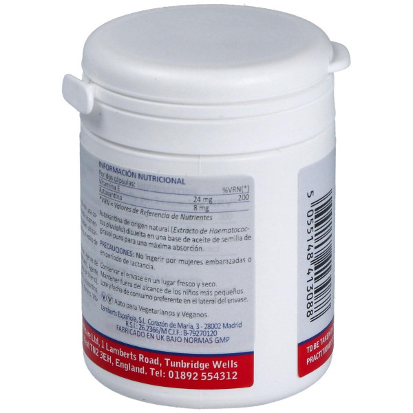 Lamberts Astaxantina 8Mg Con Vitamina E 30Caps