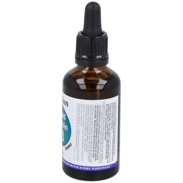 Viridian Vitamina D3 Líquida Vegana 2000Iu 50Ml