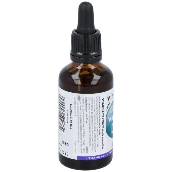 Viridian Vitamina D3 Líquida Vegana 2000Iu 50Ml