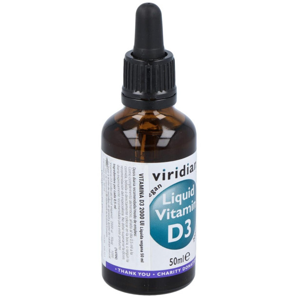 Viridian Vitamina D3 Líquida Vegana 2000Iu 50Ml