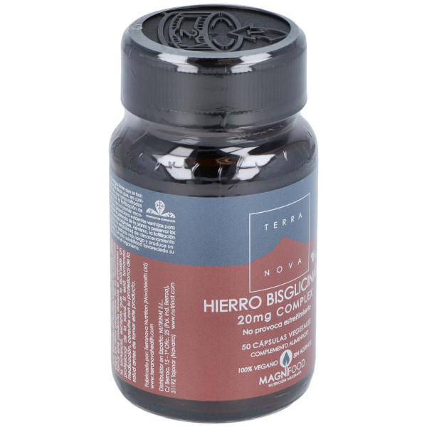 Hierro Bisglicinato 20Mg. 50Vcap.