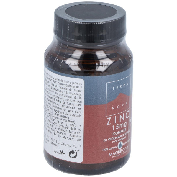 Terranova Zinc 15 Mg Complex 50 Cápsulas