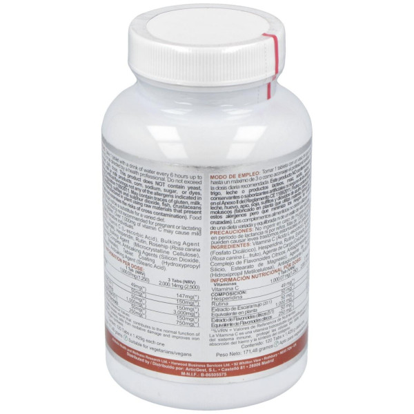 Airbiotic Vit C Ab Complex 1.000 Mg Lib. Sostenida 120 Tabletas