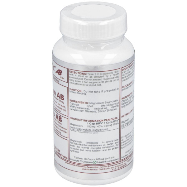 Magnesium Bisglicinato 150Mg. 60Cap.