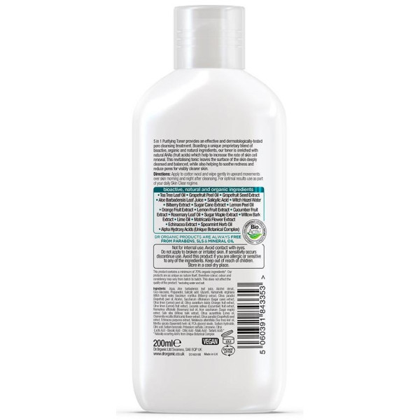 Skin Clear Tonico Purificante 5 En 1 200Ml.