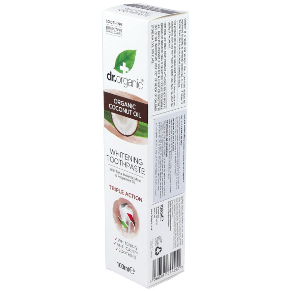 Pasta De Dientes Aceite De Coco Organico 100Ml.