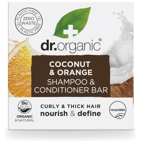 Dr. Organic Coco Naranja Champú Acondicionador Sólido 75G